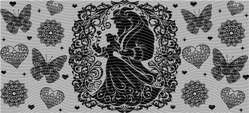 16oz black and white-B 3